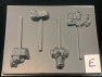 403sp Wizard of Oz Chocolate Candy Lollipop Mold FACTORY SECOND